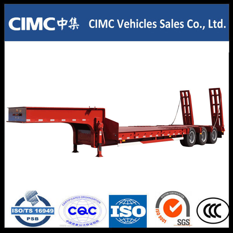 CIMC Heavy Machine Carrier Lowbed Semi Trailer